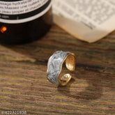 Black Grey Gold Platted Ring